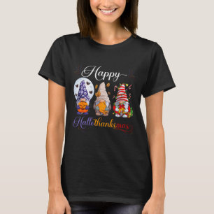 Camiseta Feliz Natal de Ação de Graças de Halloween HalloOb