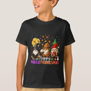 Camiseta Feliz Natal de Ação de Graças de Halloween HalloOb