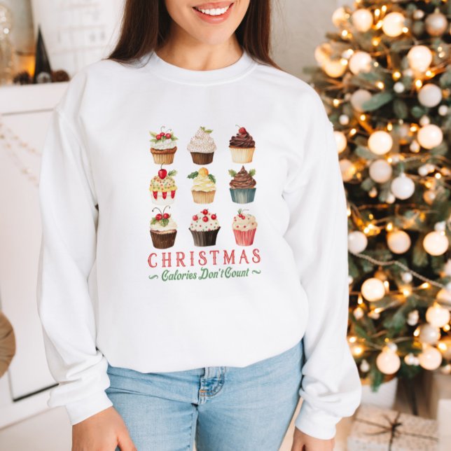 Camiseta Feliz Natal de Cupcakes bonitos e bonitos (Criador carregado)