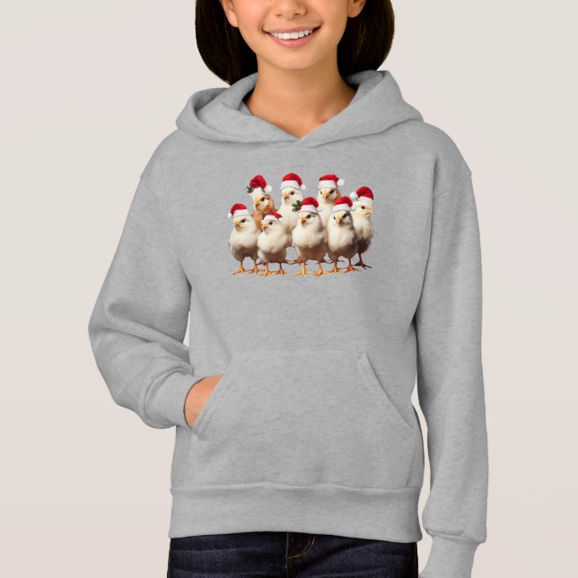 Camiseta Feliz Natal de Frango, Presente no Amante de os an (Frente)