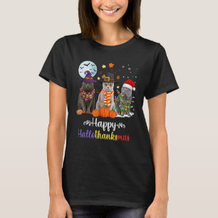 Camiseta Feliz Natal de Gato de Shorthair 1