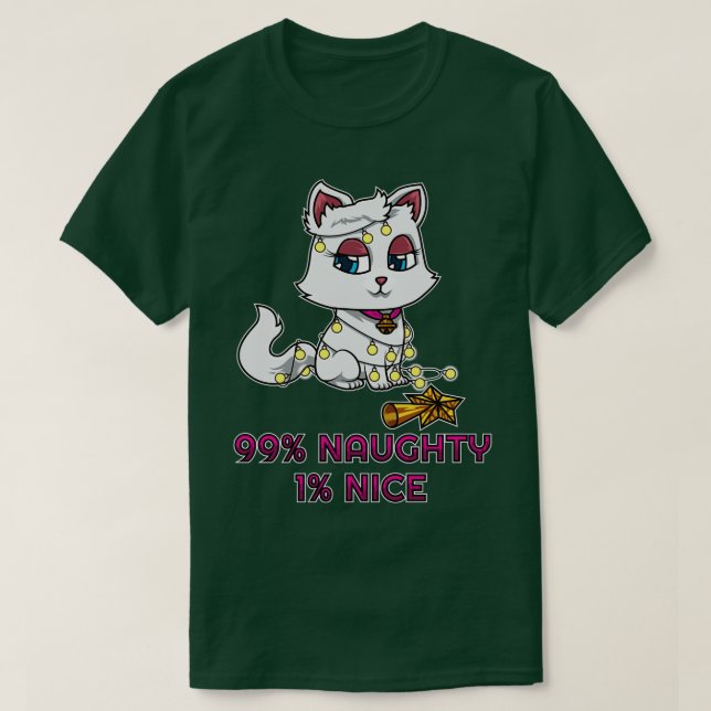 Camiseta Feliz Natal De Gato E Feliz (Frente do Design)