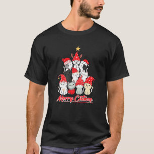 Camiseta Feliz Natal de Gato Natal Feio do Gato de Natal