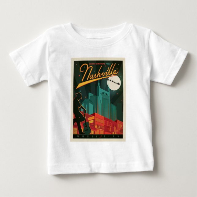 Camiseta Feliz Natal de Nashville (Frente)