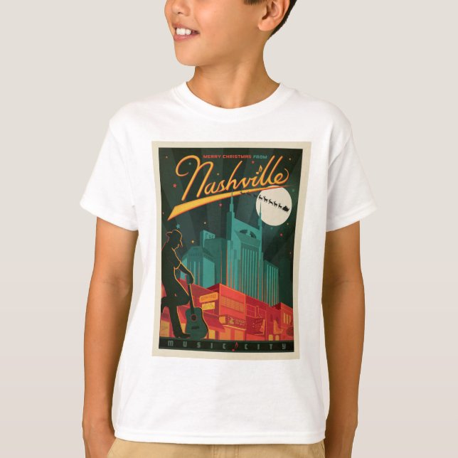 Camiseta Feliz Natal de Nashville (Frente)