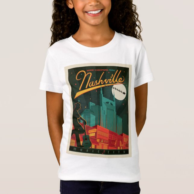 Camiseta Feliz Natal de Nashville (Frente)