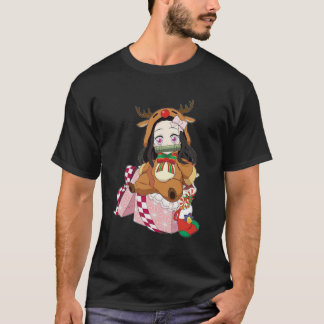 Camiseta Feliz Natal De Nezuko Kamado Demon Slayer