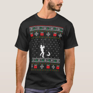 Camiseta Feliz Natal de Peixes Natal Pescaria