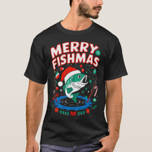 Camiseta Feliz Natal de Pesca