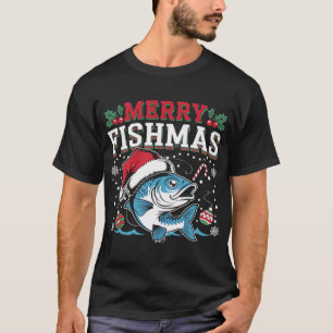 Camiseta Feliz Natal de Pesca