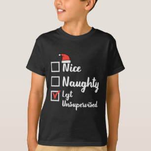 Camiseta Feliz Natal Deixou Garotos Xmas sem supervisão