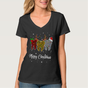 Camiseta Feliz Natal Dente Fantasia Assistente Dentário Xma