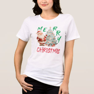 Camiseta Feliz Natal Design Árvore do Papai Noel