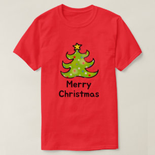 Camiseta Feliz Natal Design de Árvore Caprichosa