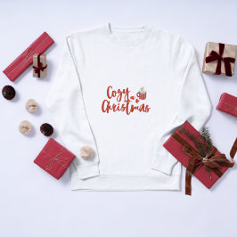Camiseta Feliz Natal: Design de chocolate quente e mittens