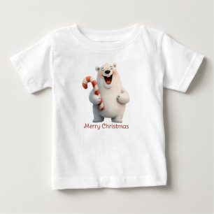 Camiseta Feliz Natal Design do Urso Polar Bonito
