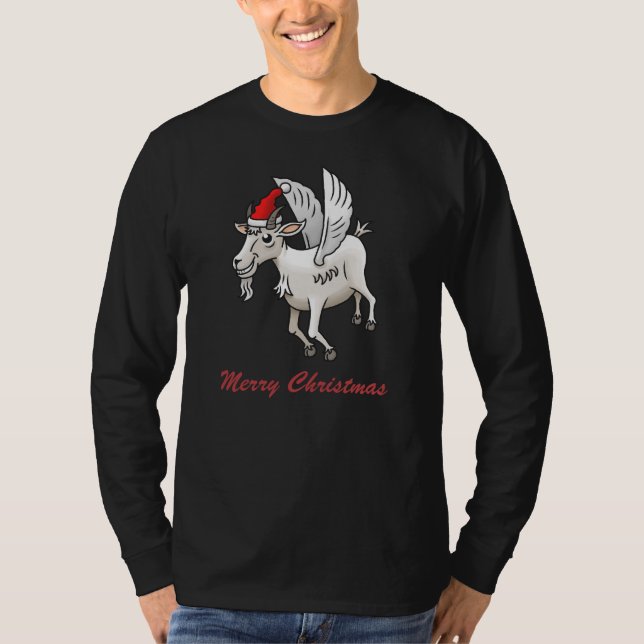 Camiseta Feliz Natal do Bode Voador (Frente)
