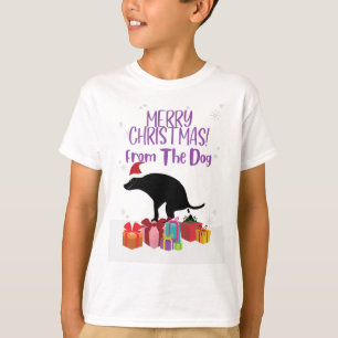 Camiseta Feliz Natal do Cão Pooping