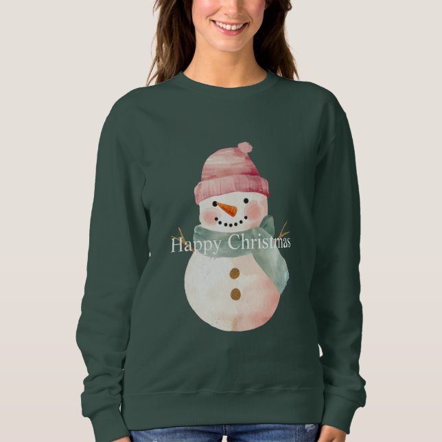Camiseta Feliz Natal do Snowman (Frente)