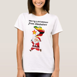 Camiseta Feliz Natal do Zimbabué