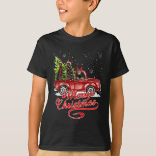 Camiseta Feliz Natal Doberman Dogs Lover Papais noeis Reind