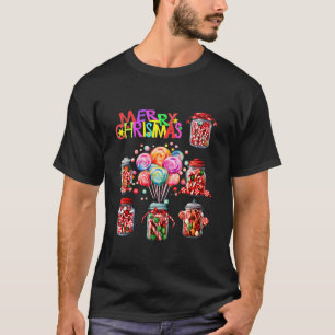 Camiseta Feliz Natal Doces Canes de Longa Folha