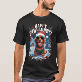 Camiseta Feliz Natal dos Pawlidays Nova Escócia Duck Toller