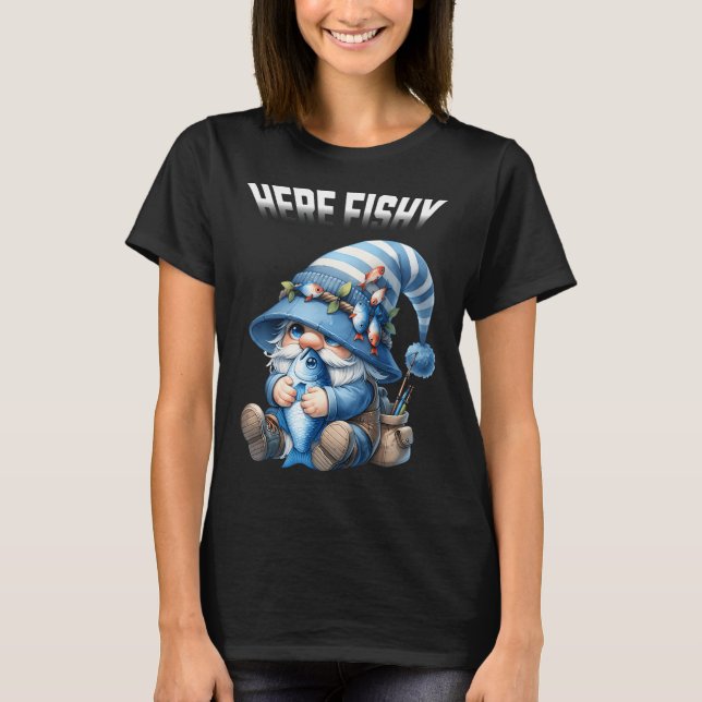 Camiseta Feliz Natal dos Peixes Piada de Natal de Pesca (Frente)