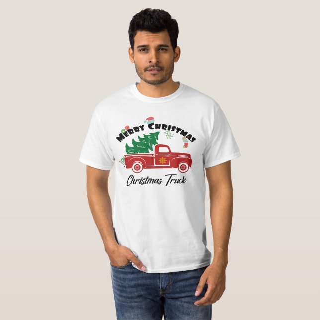 Camiseta Feliz Natal e Caminhão de Natal 2021 (Frente Completa)