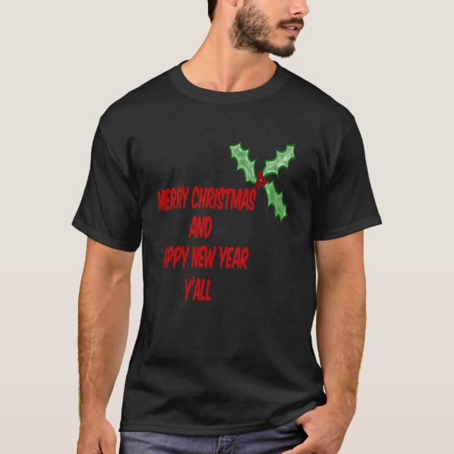 Camiseta Feliz Natal e Feliz ano novo (Frente)