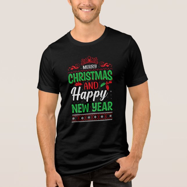 Camiseta Feliz Natal E Feliz ano novo-61064 (Frente)
