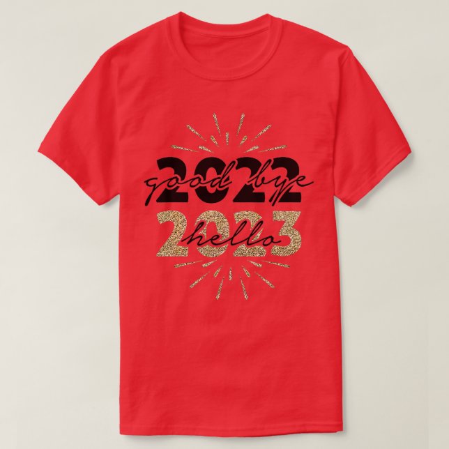 Camiseta Feliz Natal E Feliz ano novo Bom Tchau 2022 H (Frente do Design)