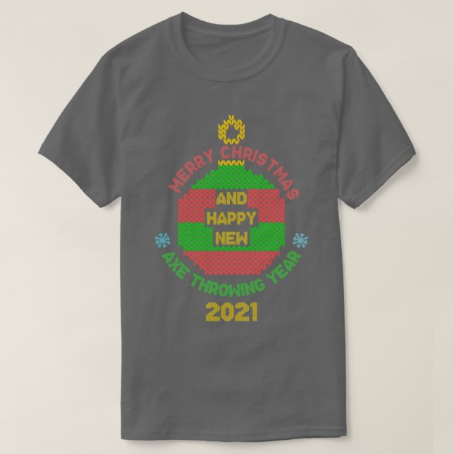 Camiseta Feliz Natal e feliz machado lançando ano 2021 (Frente do Design)