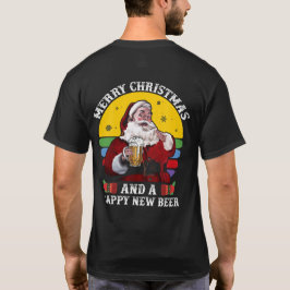 Camiseta Feliz Natal E Novos Papais noeis De Cerveja
