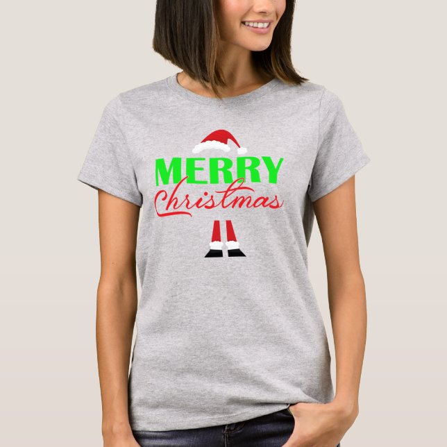 Camiseta Feliz Natal e Pernas Feliz Natal (Frente)
