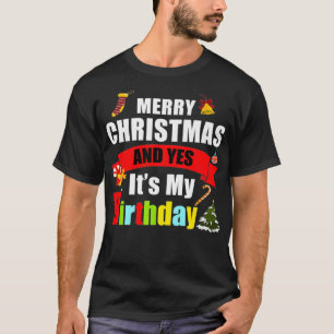 Camiseta Feliz Natal E Sim É Meu Aniversário