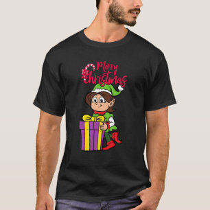 Camiseta Feliz Natal Elf Candy Cane XMAS Feriados Aditados