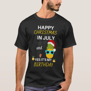 Camiseta Feliz Natal Em Julho E Sim É Meu Aniversário P