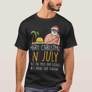 Camiseta Feliz Natal Em Julho Papais noeis Praia Sumam