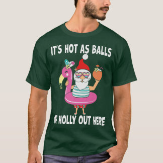 Camiseta Feliz Natal Em Julho Quente Como Papais noeis De B