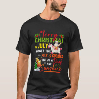 Camiseta Feliz Natal Em Papais noeis De Julho Férias De Ver