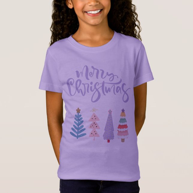 Camiseta Feliz Natal em pastel para o topo do tanque femini (Frente)