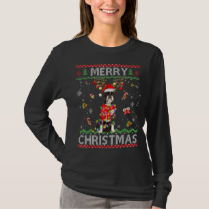 Camiseta Feliz Natal Engraçado Boston Terrier Engraçado Xma