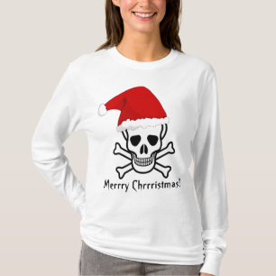 Camiseta Feliz Natal engraçado do pirata que cumprimenta