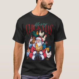 Camiseta Feliz Natal Engraçado Frango