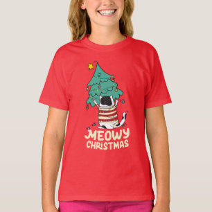 Camiseta Feliz Natal Engraçado Pão de Gato