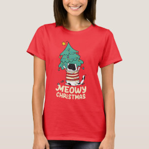 Camiseta Feliz Natal Engraçado Pão de Gato