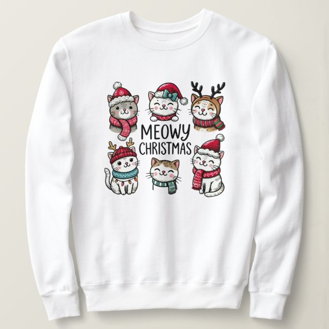 Camiseta Feliz Natal Engraçado Pão de Gato (Frente do Design)