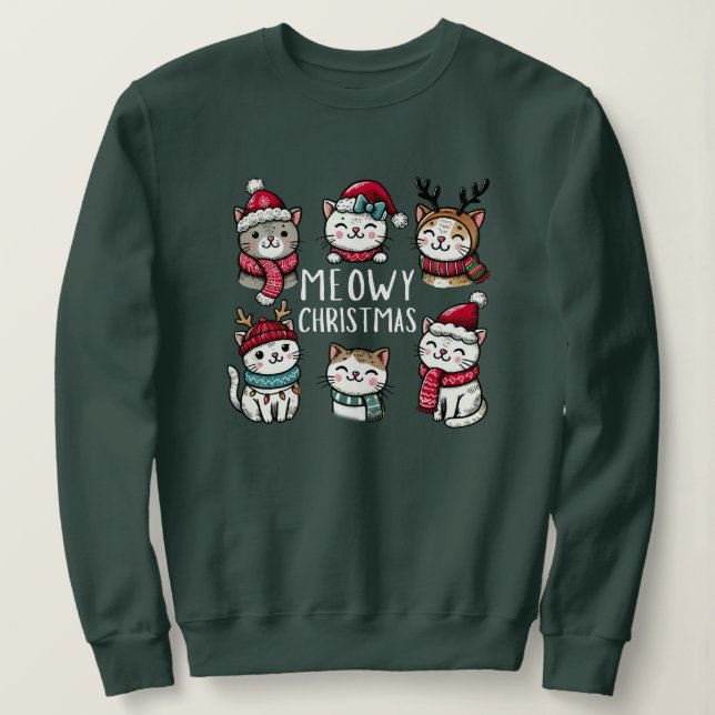 Camiseta Feliz Natal Engraçado Pão de Gato (Frente do Design)