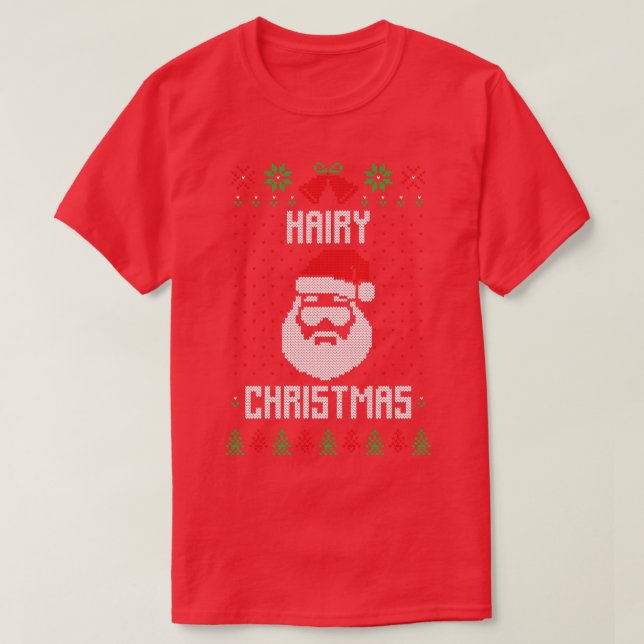 Camiseta Feliz Natal Engraçado Suor de Natal Feio (Frente do Design)